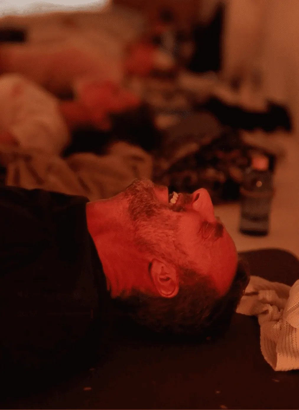 EMME group breathwork, participants lying down